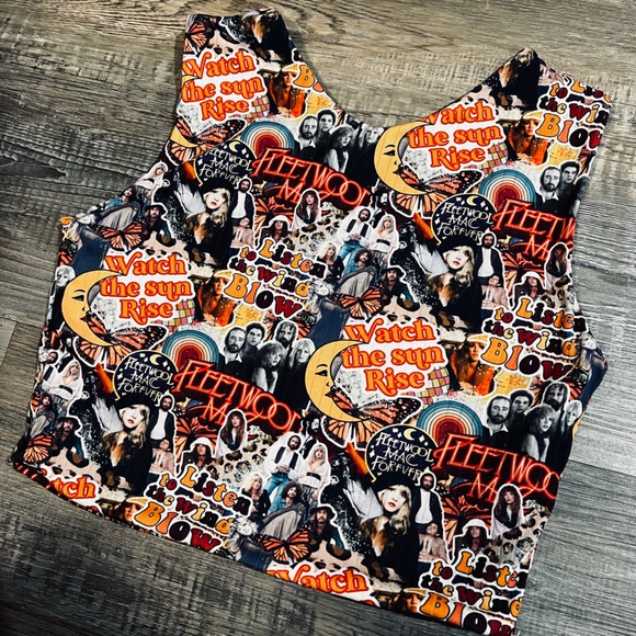Handmade Fleetwood Mac Crop Top - Picture 1 of 2